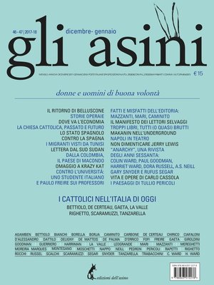 cover image of Gli asini n. 46-47 dicembre 2017--gennaio 2018
